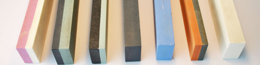 Different types and grit of sharpening stones